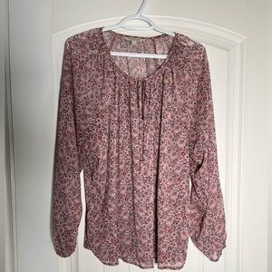 Liverpool Pink Floral sheer Blouse